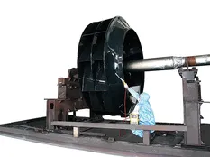 ECTFE-coated large fan propeller