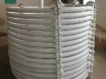 Braided PTFE internal heating coil for reactor