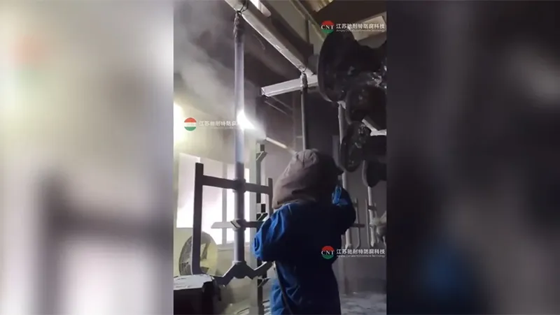 Spray Coating of Anchor Agitator