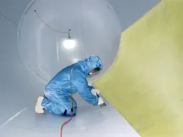 PTFE panel bonding inside the vessel