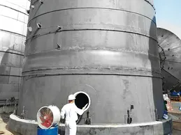 500m³ vertical tank with fluoropolymer lining